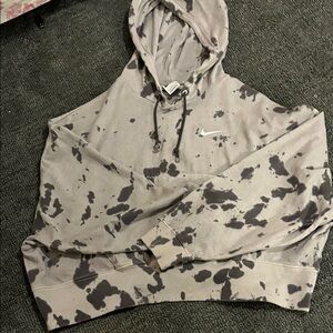 Nike Cream and Black Splatter Hoodie